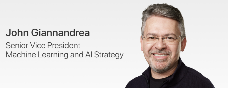 John Giannandrea on nyt Applen johtoryhmän jäsen.