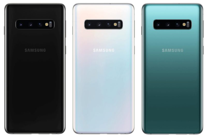 Samsung Galaxy S10 takaa eri väreissä. Kuva: WinFuture.de.