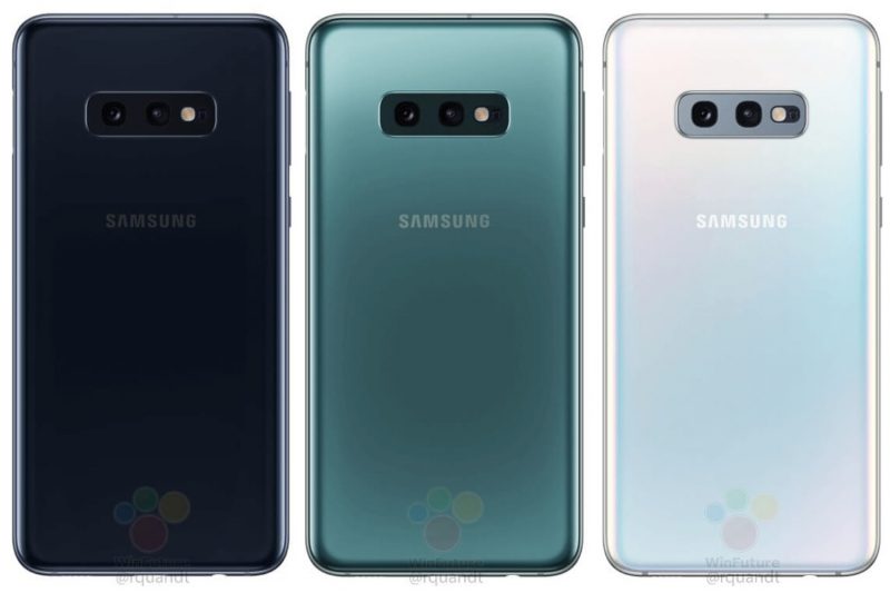 Samsung Galaxy S10e:n värivaihtoehdot. Kuva: WinFuture.de.