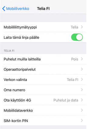 iPhonet tukevat nyt 4G VoLTE -puheluja Telian kanssa.