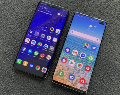 Huawei Mate 20 Pro ja Samsung Galaxy S10+.