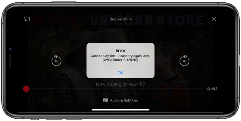 AirPlay ei enää toimi Netflix-sovelluksessa.