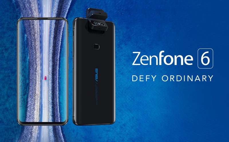 Asus ZenFone 6:ssa on 6,4 tuuman loveton näyttö ja kääntyvä kameramoduuli.