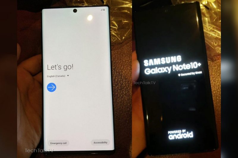 Väitetty Samsung Galaxy Note10+ live-kuvassa.