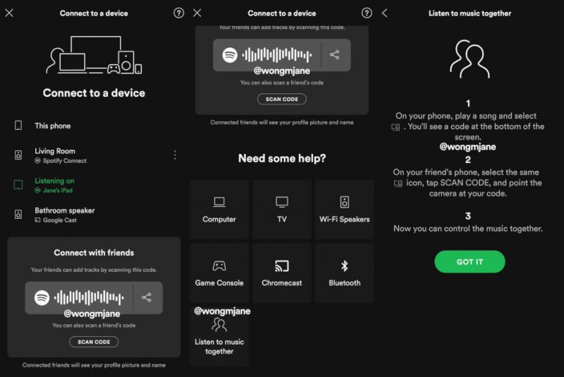 Spotifyn kehittelemä uusi toiminto mahdollistaisi kuuntelun yhdessä.