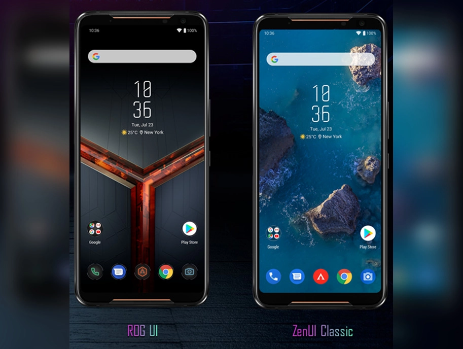 ROG Phone II tarjoaa kaksi eri käyttöliittymätyyliä.
