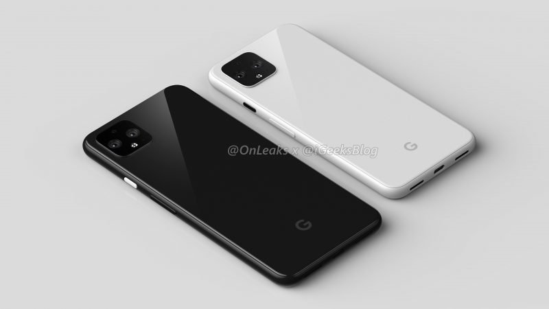 Google Pixel 4 ja Pixel 4 XL -mallinnos. Kuva: OnLeaks / iGeeksBlog.