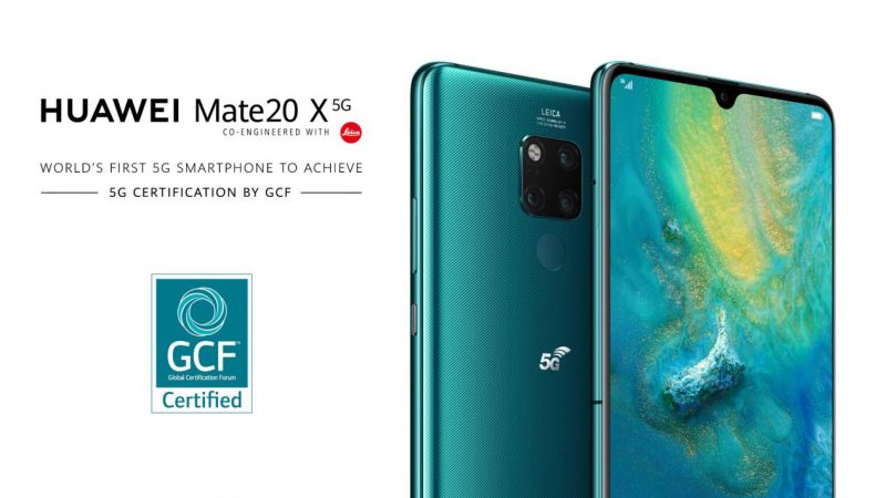 Huawei Mate 20 X 5G sai GCF-sertifikaatin.