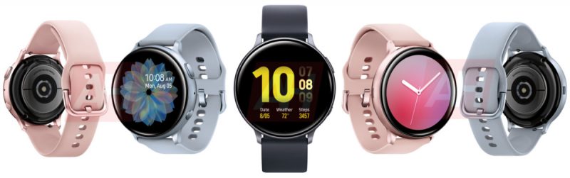 Samsung Galaxy Watch Active2 eri väreissä: Kuva: AndroidHeadlines.