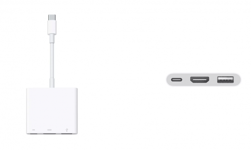 Uusi versio Applen USB-C-HDMI-sovittimesta.