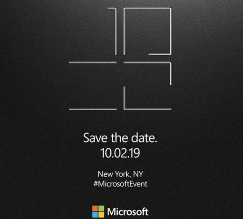 Microsoftin ilmoitus tilaisuudesta 2. lokakuuta.