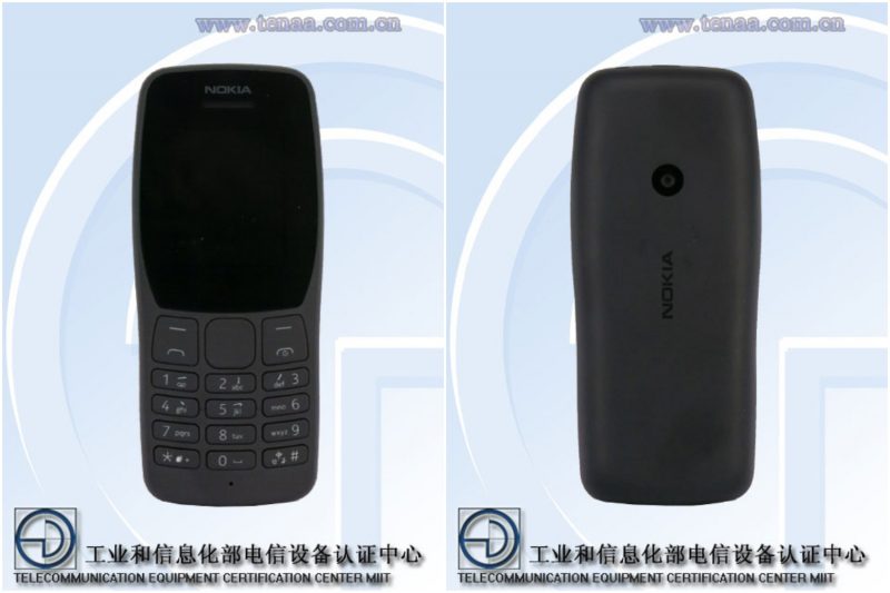Uusi Nokia-peruspuhelin mallikoodilla TA-1192 Kiinan TENAA-viranomaisen kuvissa.