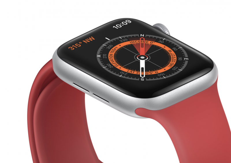 Apple Watch Series 5:n uudistuksia on kompassi.