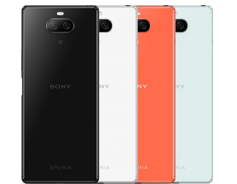 Sony Xperia 8:n värivaihtoehdot.