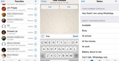 WhatsAppin uusi Applen iOS 7:n mukainen ilme