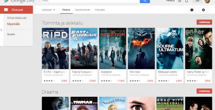 Google Playn elokuvat verkossa