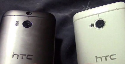 HTC:n uusi One vasemmalla - viime vuoden malli oikealla