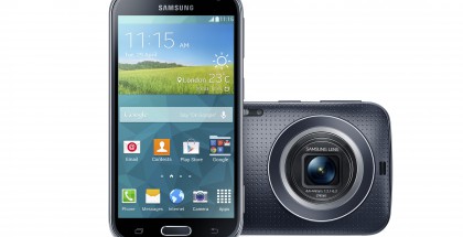 Samsung Galaxy K zoom mustana edestä ja takaa