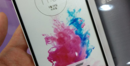 LG G3 -mallikappale edestä. Näytön kooksi on luvassa 5,5 tuumaa.