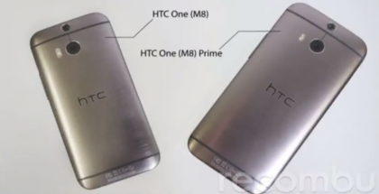 Vuotokuvassa HTC (M8) One sekä aiemmin Primeksi veikkailtu puhletti, One (M8) Max