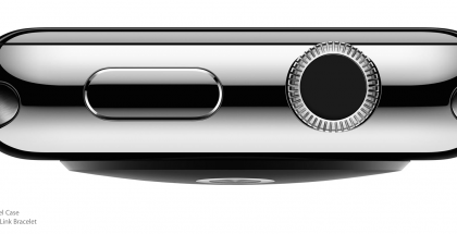 Nykyisten Apple Watch -mallien digitaalinen kruunu ja sivupainike.