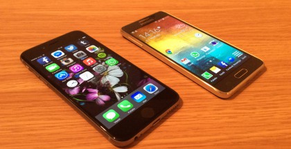 Vertailussa Apple iPhone 6 ja Samsung Galaxy Alpha
