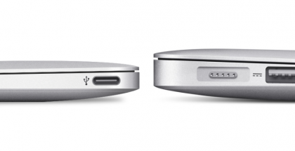 Uusi 12 tuuman MacBook Air olisi huomattavasti 11 tuuman nykymallia ohuempi. Kuvassa näkyy myös laitteen USB Type-C -liitin.