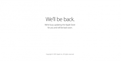 Apple sulki verkkokauppansa tänään tilapäisesti.