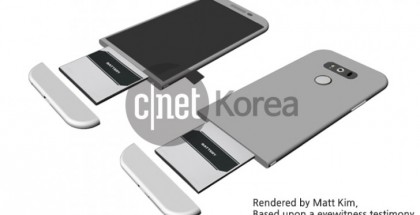 CNet Korean julkaisema havainnekuva tietolähteen antamista LG G5 -rakennetiedoista