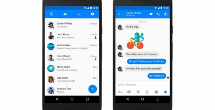 Facebook Messengerin uusi ilme Androidilla on Googlen Material Design -suuntauksen mukainen.
