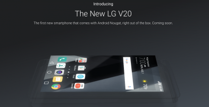 Google vahvisti jo aiemmin LG V20:n tulon Android Nougatilla.