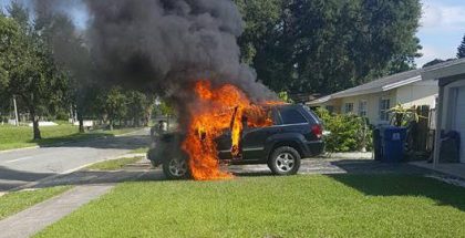 Väitetty Note7-räjähdys aiheutti myös Jeepin tulipalon. Palon syttymissyyksi ei ole kyetty vahvistamaan Note7:ää.