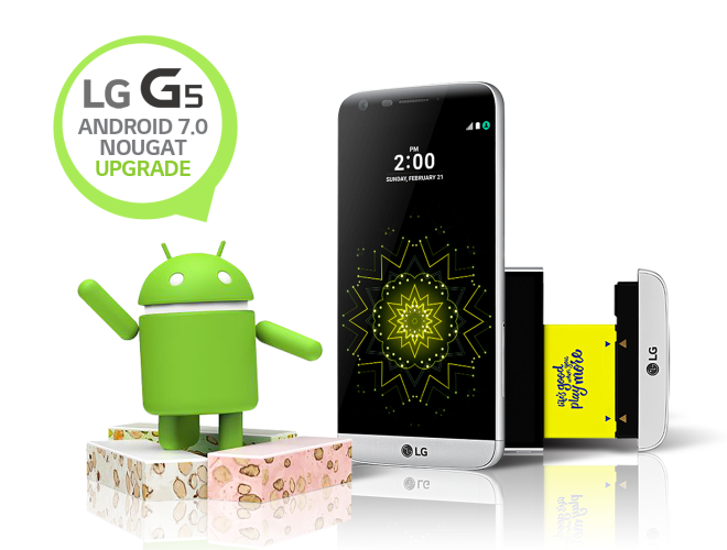 LG G5 saa Android Nougatin.