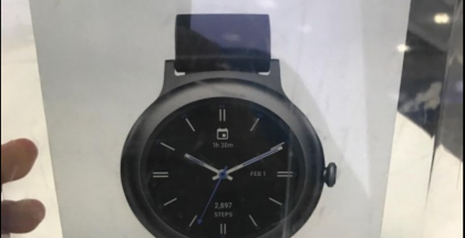 LG Watch Stylen myyntipakkaus GSMArenan julkaisemassa kuvassa.