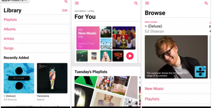 Applen musiikkisovellus päivittyi myös Androidilla "iOS 10 -aikaan".