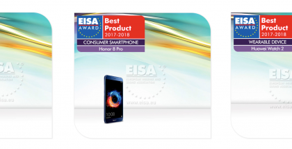 EISA palkitsi kolme Huawein mobiilituotetta.