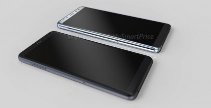 Samasung Galaxy A5 (2018) ja Galaxy A7 (2018). OnLeaksin aiemmin julkaisema kuva.