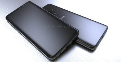 Samsung Galaxy S9:n design aiemmin julkaistussa OnLeaksin kuvassa.