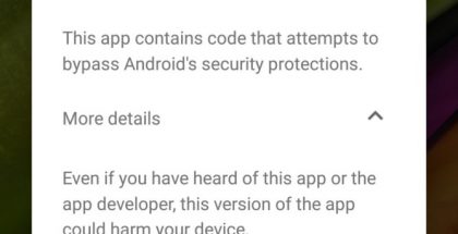 Google Play Protect -suojaus varoittaa OnePlussan testisovelluksesta. Kuva: G_Lokesh_Yeole_pXPG.