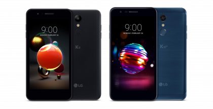 LG:n vuoden 2018 uudet K8- ja K10-älypuhelinmallit.