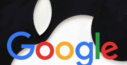 Apple Google logot.