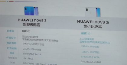 Huawei Nova 3 vs. Nova 3i.