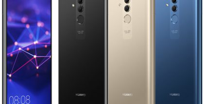 Huawei Mate 20 Lite kolmena eri värivaihtoehtona Evan Blassin Twitterissä aiemmin vuotamassa kuvassa.