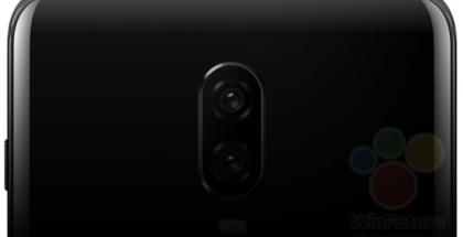 OnePlus 6T:n kaksoiskamera WinFuture.de-sivuston julkaisemassa kuvassa.