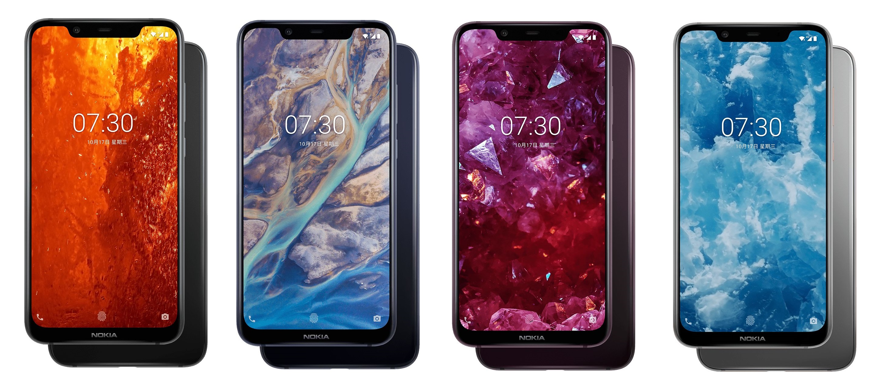 Nokia X7:n värivaihtoehdot. 