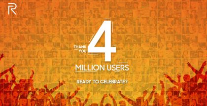 Realme kertoi saavuttaneensa 4 miljoonaa käyttäjää.