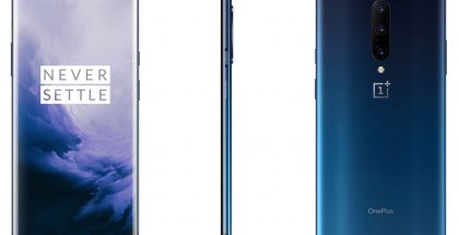 OnePlus 7 Pro sinisenä Nebula Blue -liukuvärinä. Kuva: Android Central / Ishan Agarwal.