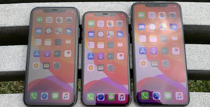 6,1 tuuman iPhone 11, 5,8 tuuman iPhone 11 Pro ja 6,5 tuuman iPhone 11 Pro Max.