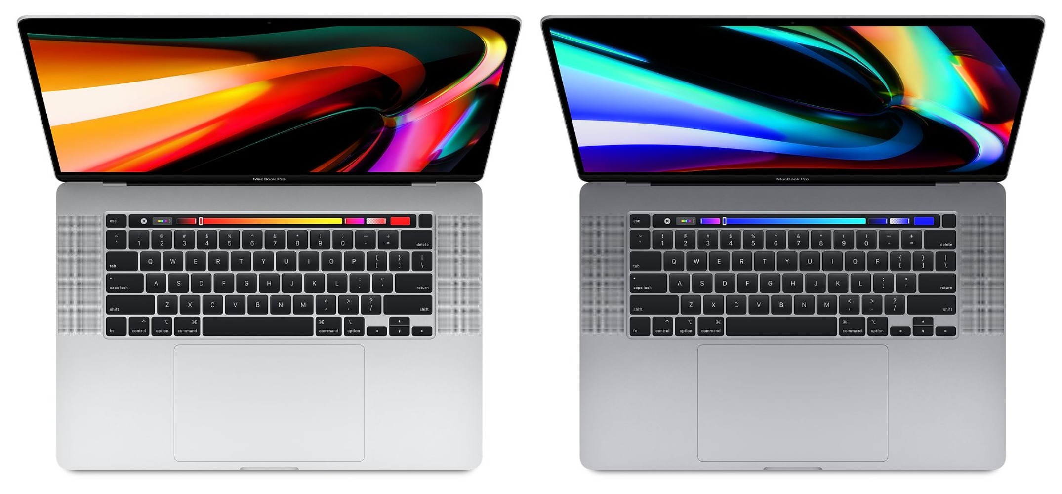 16 tuuman MacBook Pro hopeana ja tähtiharmaana.