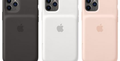 iPhone 11 Pron ja Pro Maxin Smart Battery Case -värivaihtoehdot ovat musta, valkoinen ja hietaroosa.